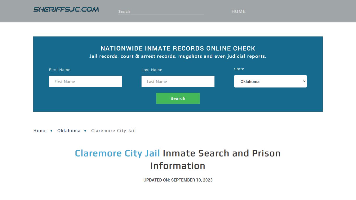 Claremore City Jail Inmate Search, Visitation, Phone no. & Mailing ...